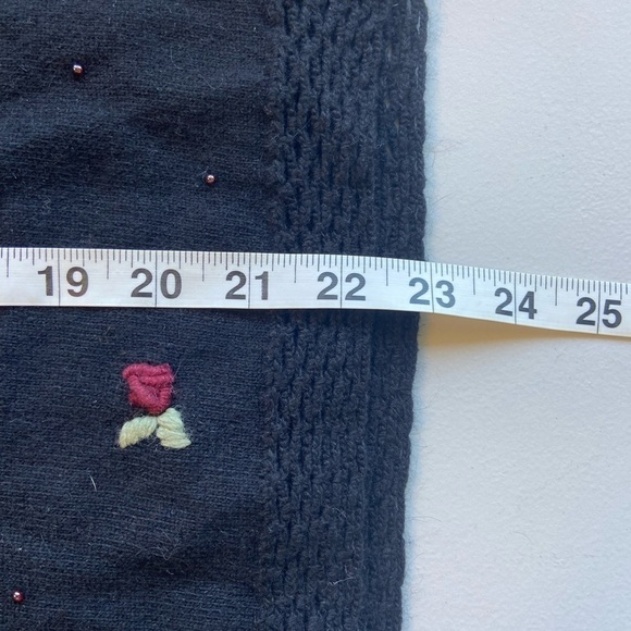 NWT Christopher Banks Angora Silk Sweater Hand Embroidered Feminine Dainty Sz M - Picture 10 of 11